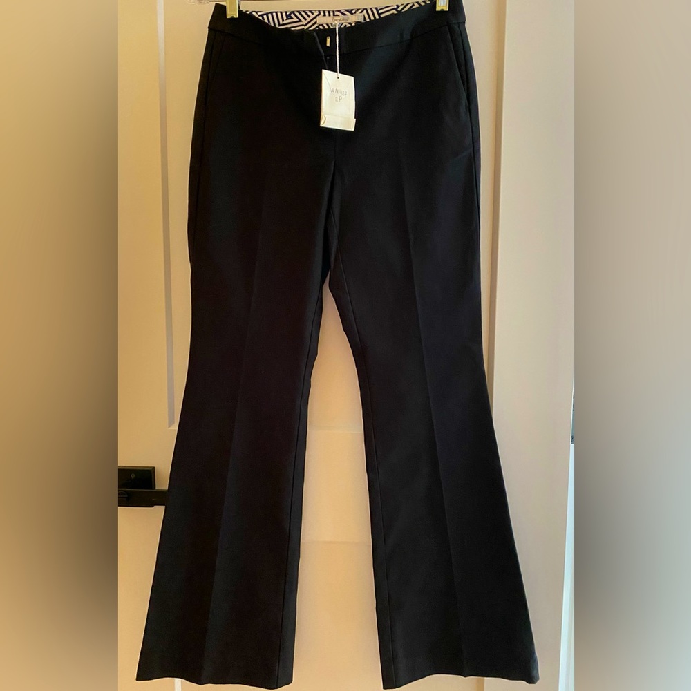Boden UK Flare Bootcut Pants WM427 Rich Black Size 4R, New With Tags